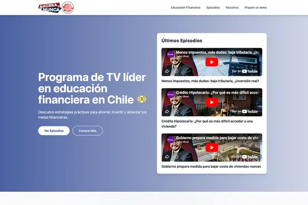 Sitio web ahorraonunca.cl
