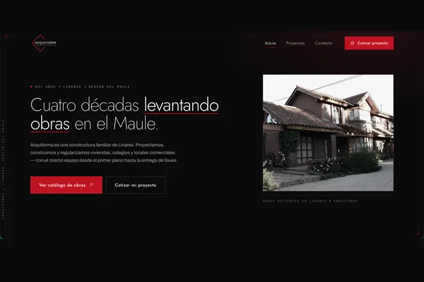Sitio web arquiforma.cl