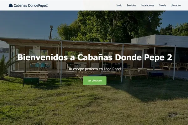 Sitio web cabanasdondepepe2.cl