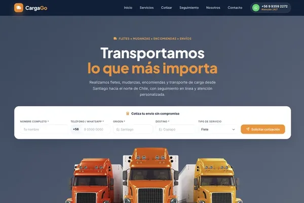 Sitio web cargago.cl