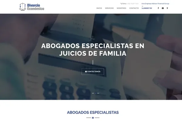 Sitio web divorcioeconomico.cl