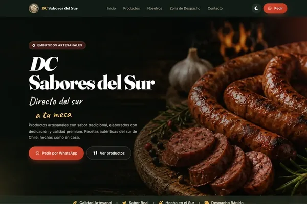Sitio web dyc-recetasdelsur.cl