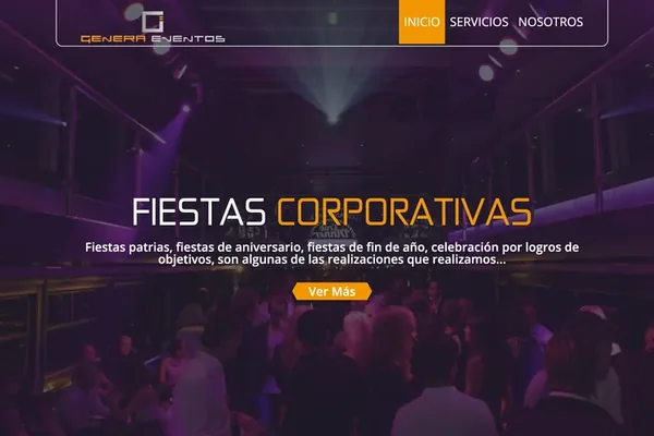 Sitio web generaeventos.cl