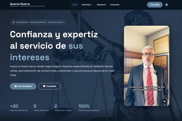 Sitio web guerrayguerra.cl