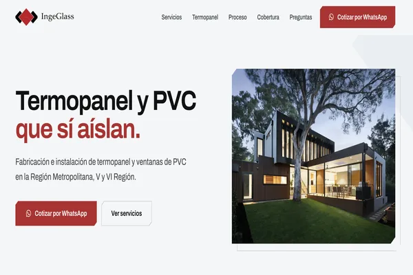 Sitio web ingeglas.cl