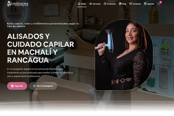 Sitio web lindissima.cl