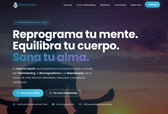 Sitio web naturalmystic.cl