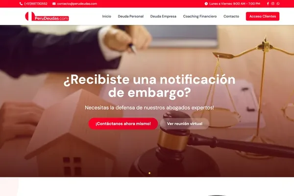 Sitio web perudeudas.com