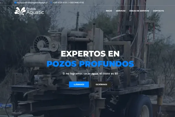 Sitio web pozosaquatic.cl