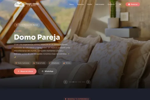 Sitio web tinajasydomosdemachali.cl