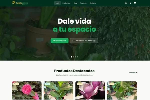 Sitio web viverohappygreen.cl