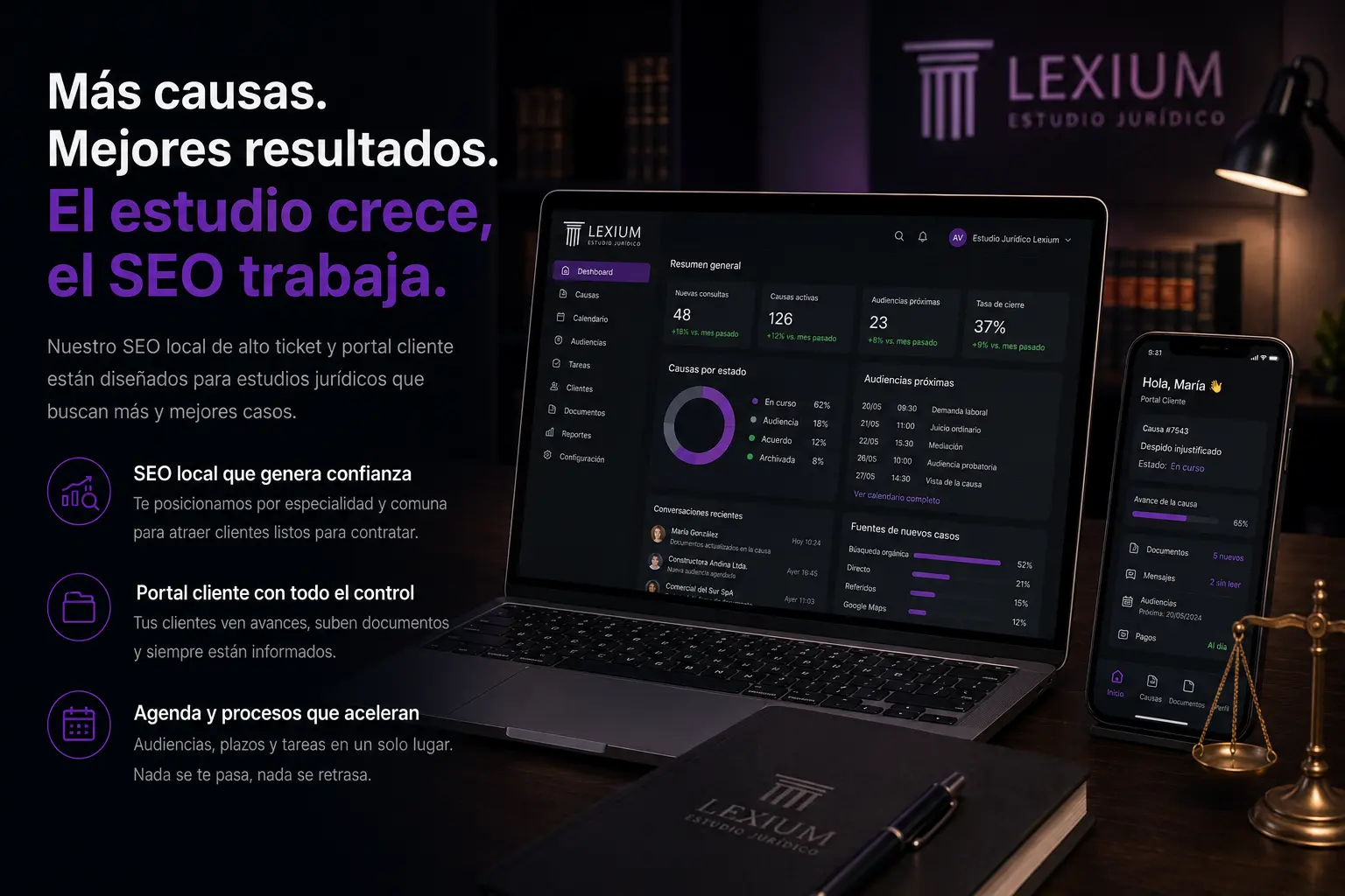 Páginas web para estudios jurídicos