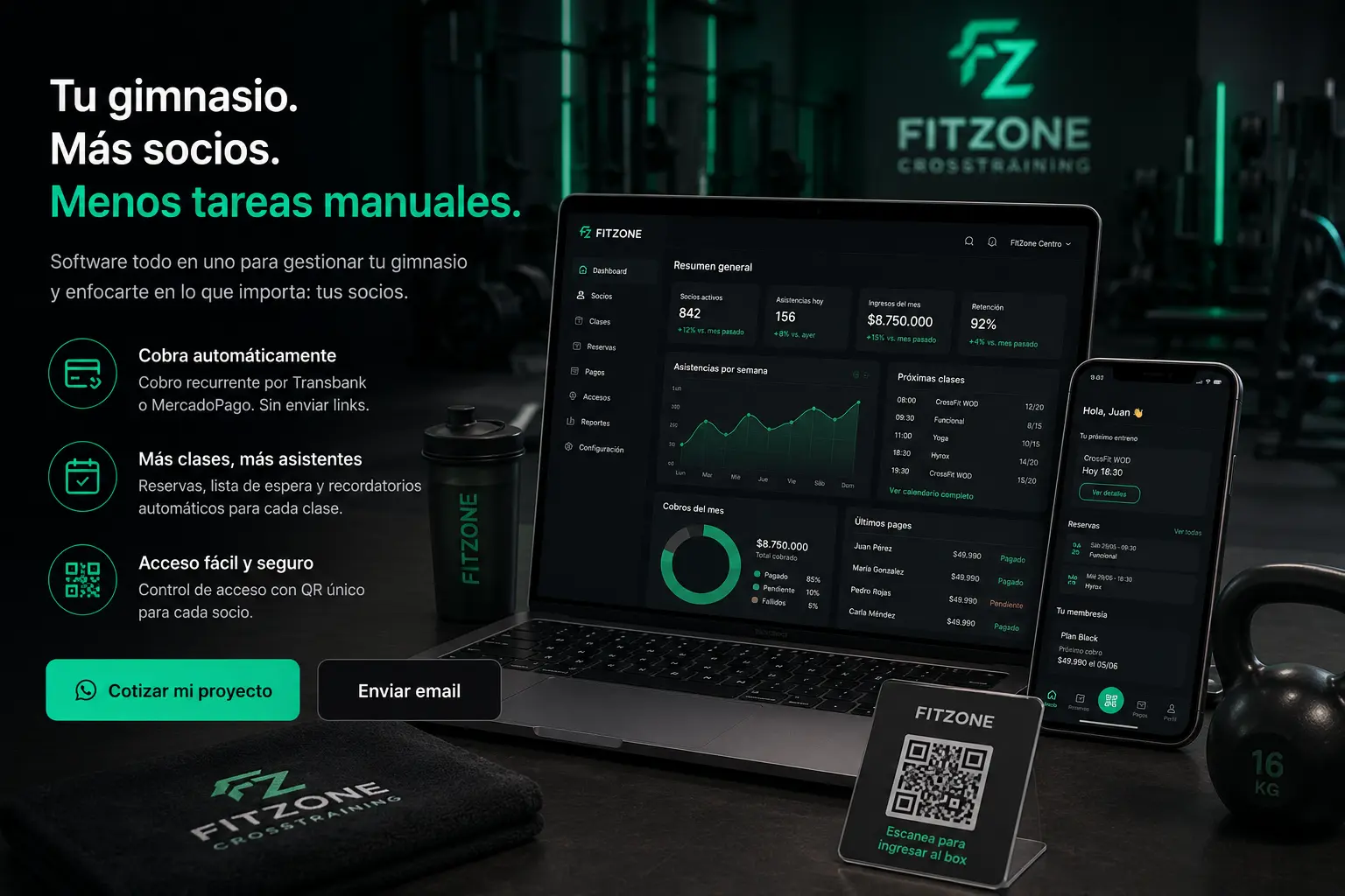 Páginas web para gimnasios