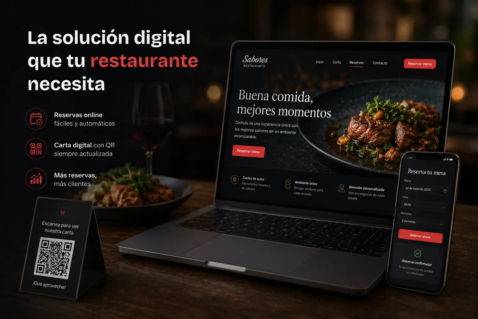 Páginas web para restaurantes